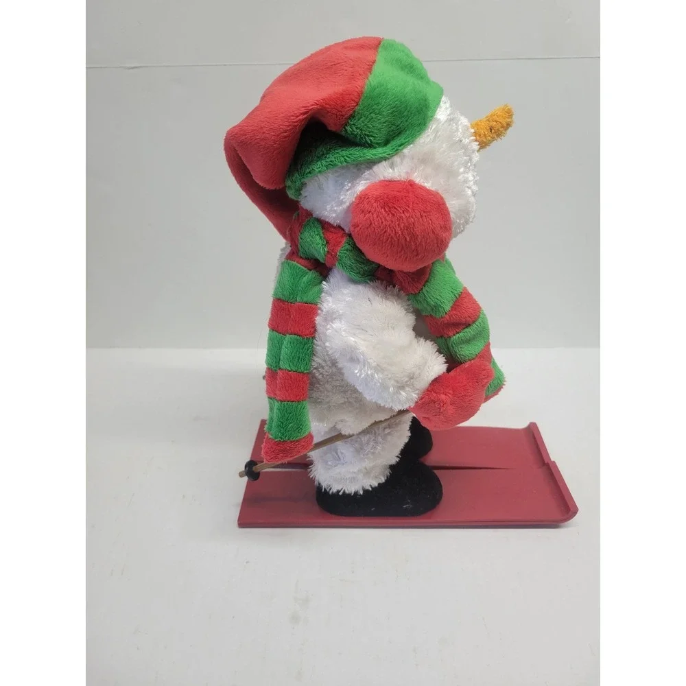 Gemmy Animated Skiing Snowman Plush Holiday Figure parts or‎ fix